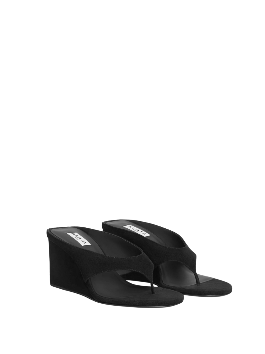 Alaïa - Cube Thong Mules In Suede Goatskin