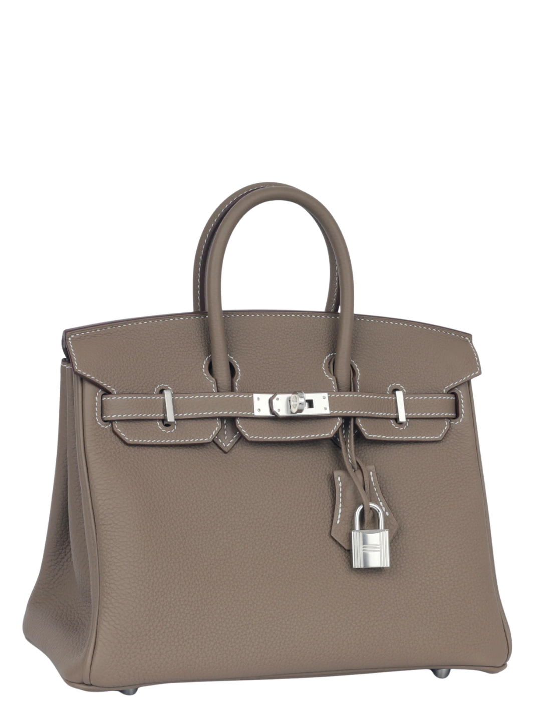 Hermès Birkin 25 Etoupe In Togo Leather Palladium Hardware