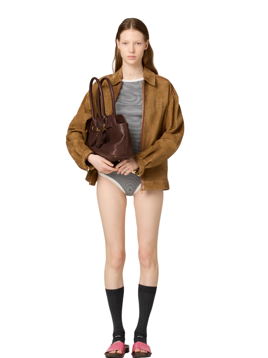 Miu Miu - Suede blouson jacket