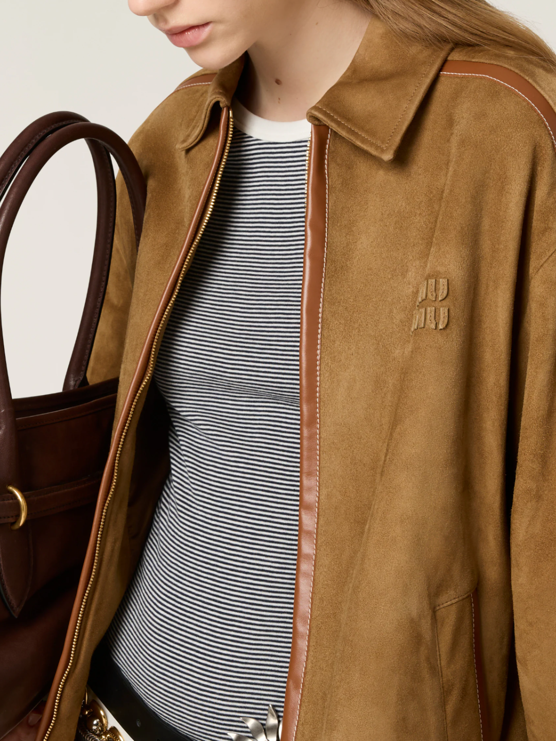 Miu Miu - Suede blouson jacket