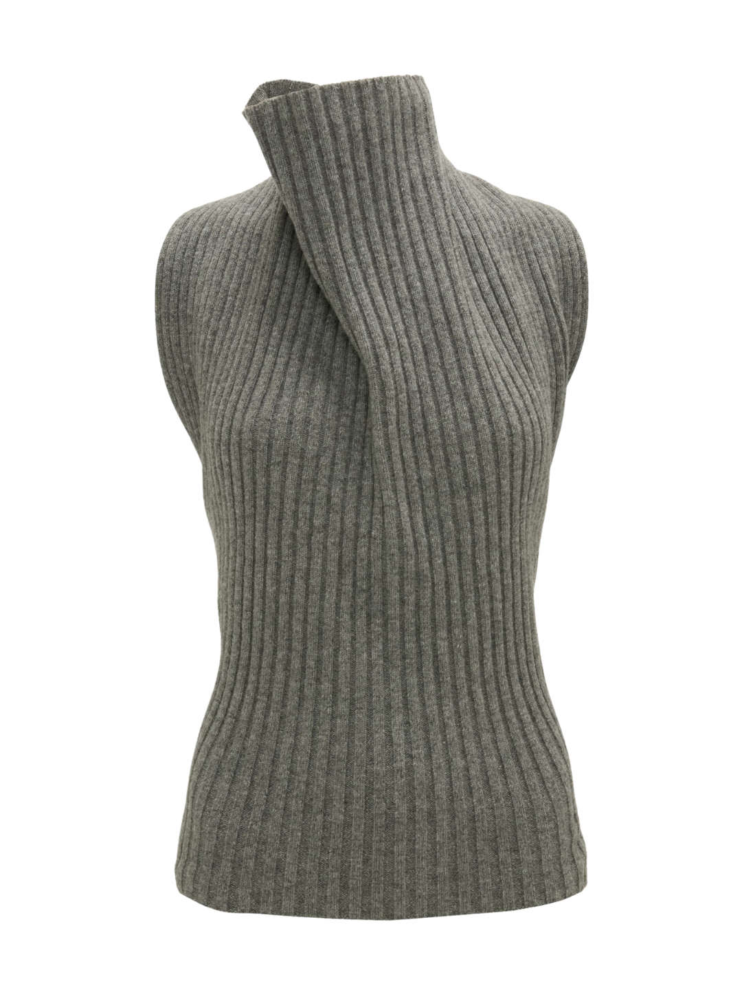 Victoria Beckham - Draped Ribbed Knit-Wool Top