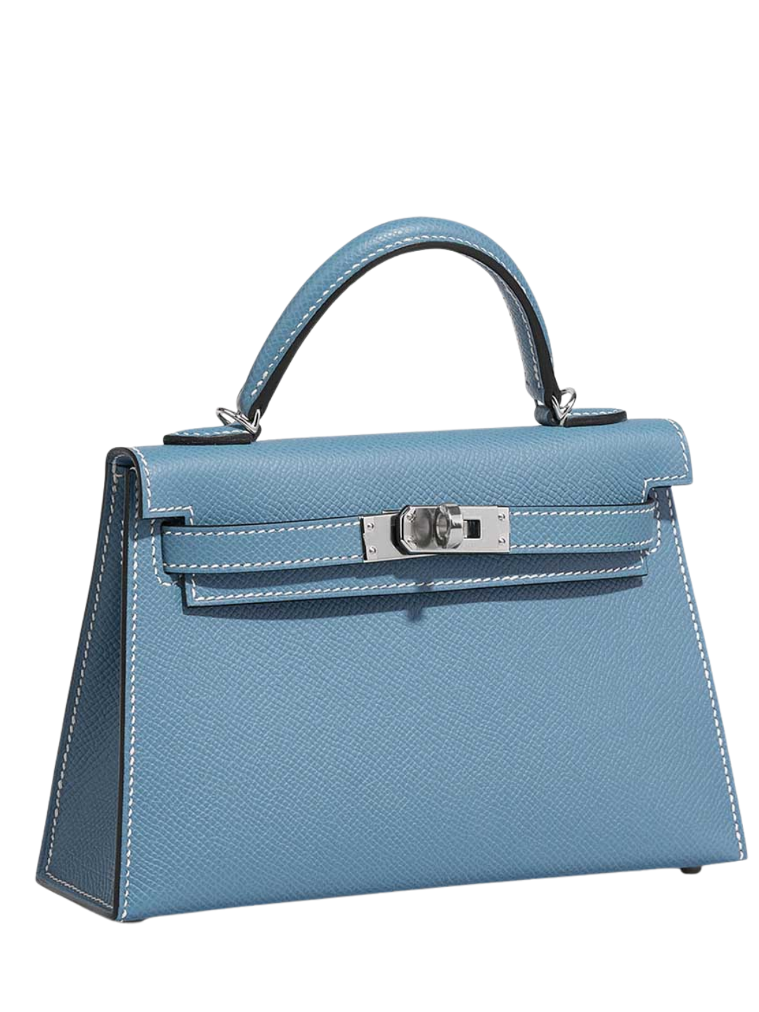 Hermès Mini Kelly Bleu Jean in Epsom Palladium Hardware
