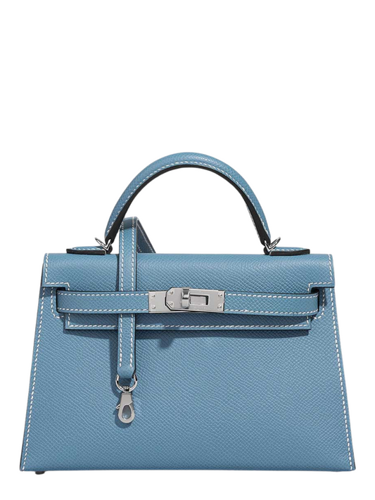 Hermès Mini Kelly Bleu Jean in Epsom Palladium Hardware