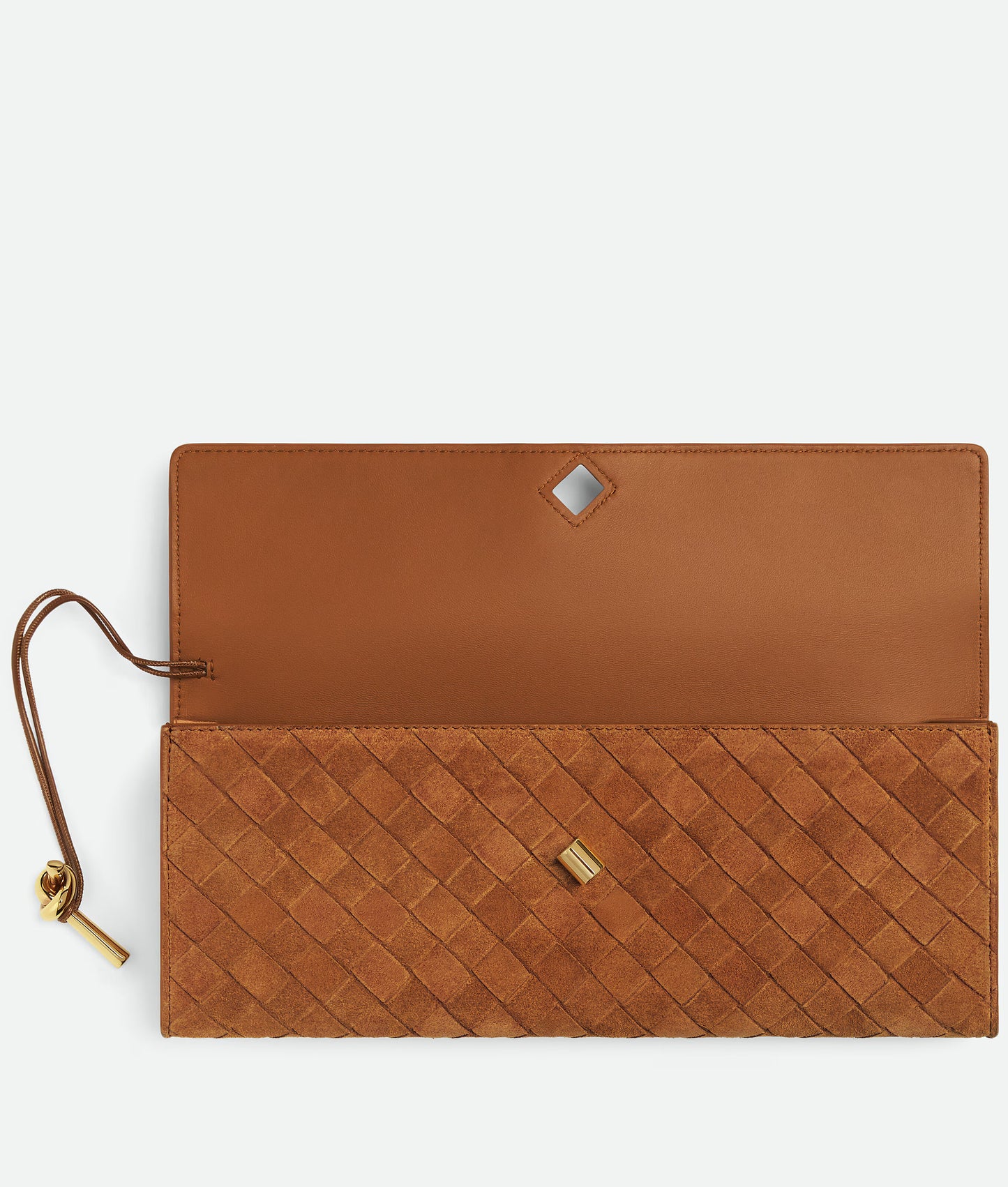 Bottega Veneta - Andiamo Clutch In Brown Suede